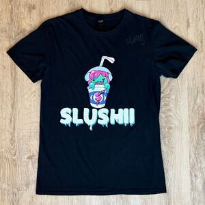 Slushii 8-Bit DJ Monster Graphic T-Shirt Black Medium Autographed EDM Rave
